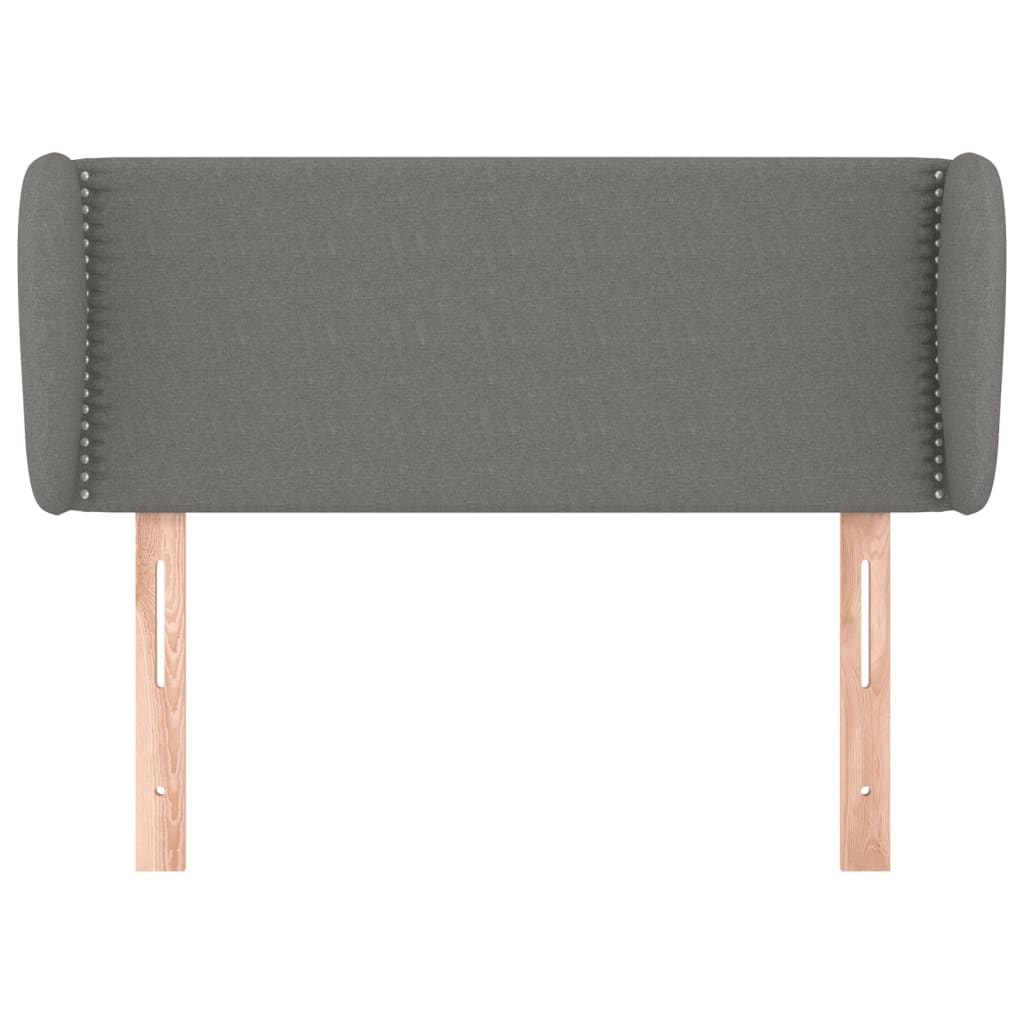Tête de lit avec oreilles Gris foncé 83x23x78/88 cm Tissu - XIOS