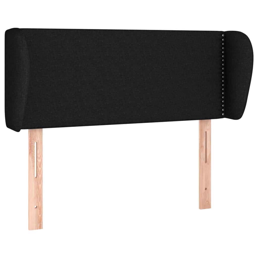 Tête de lit avec oreilles Noir 83x23x78/88 cm Tissu - XIOS