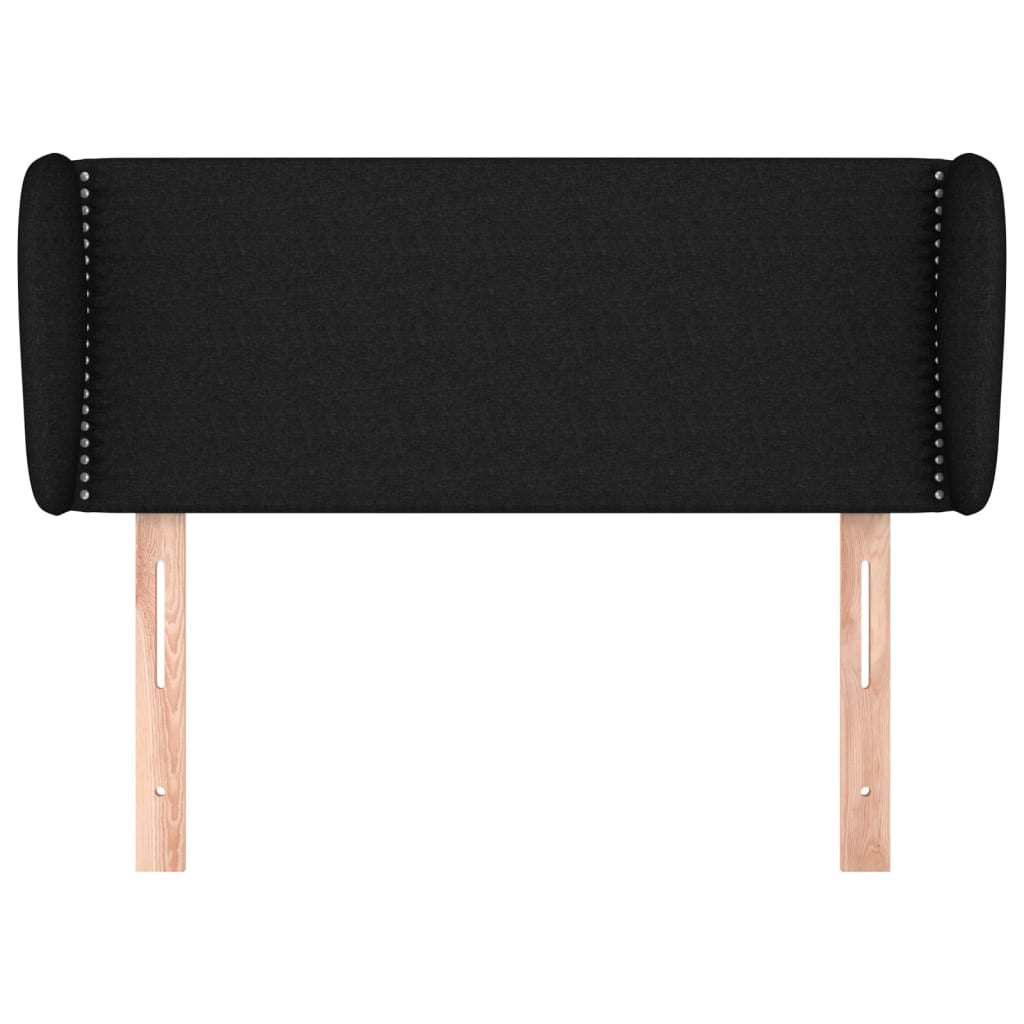 Tête de lit avec oreilles Noir 83x23x78/88 cm Tissu - XIOS