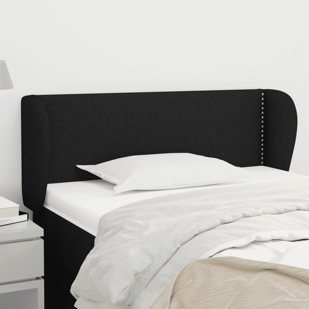 Tête de lit avec oreilles Noir 83x23x78/88 cm Tissu - XIOS