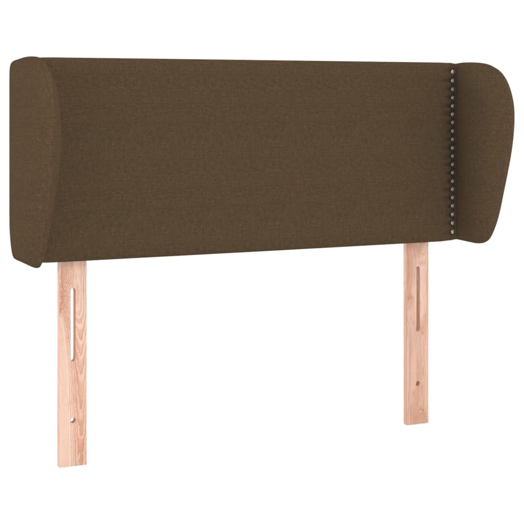 Tête de lit avec oreilles Marron Foncé 83x23x78/88 cm Tissu Têtes et pieds de lit vidaXL