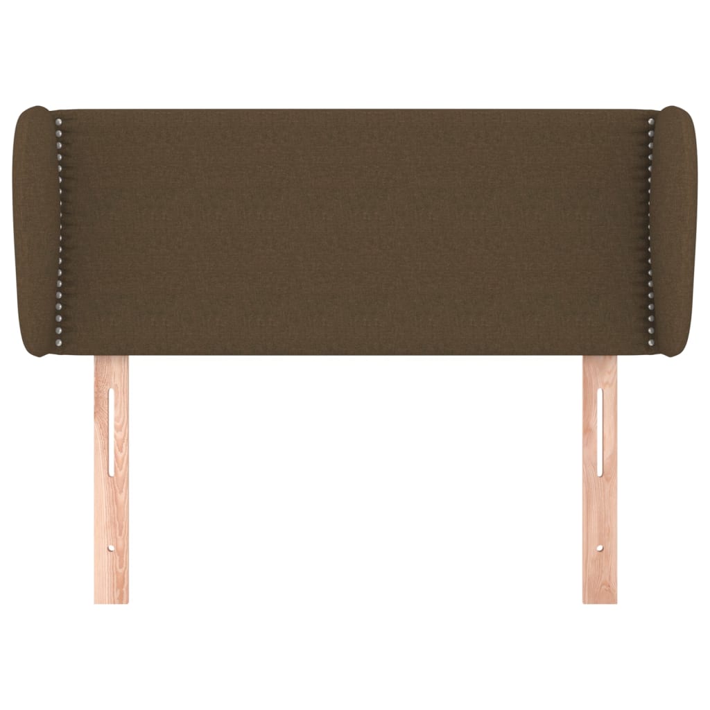 Tête de lit avec oreilles Marron Foncé 83x23x78/88 cm Tissu - XIOS