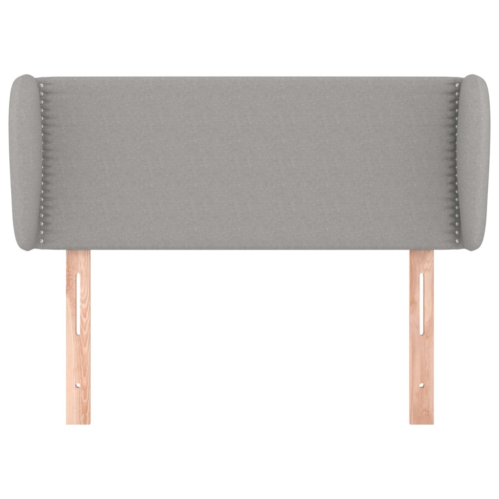 Tête de lit avec oreilles Gris clair 103x23x78/88 cm Tissu - XIOS