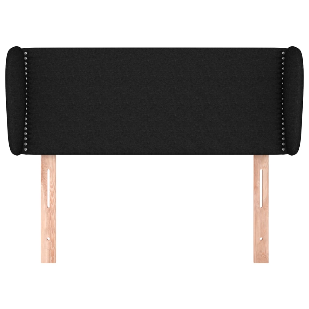 Tête de lit avec oreilles Noir 103x23x78/88 cm Tissu - XIOS