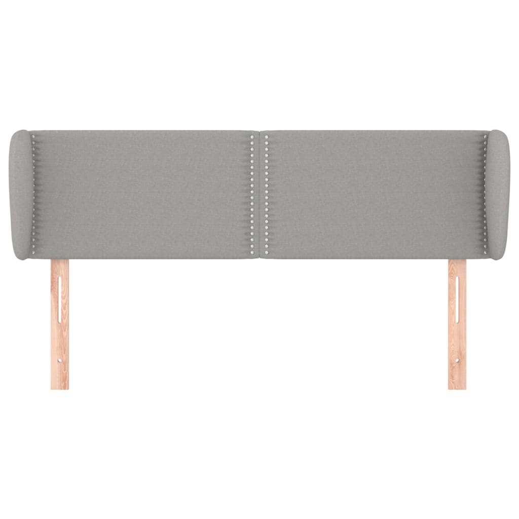Tête de lit avec oreilles Gris clair 147x23x78/88 cm Tissu - XIOS