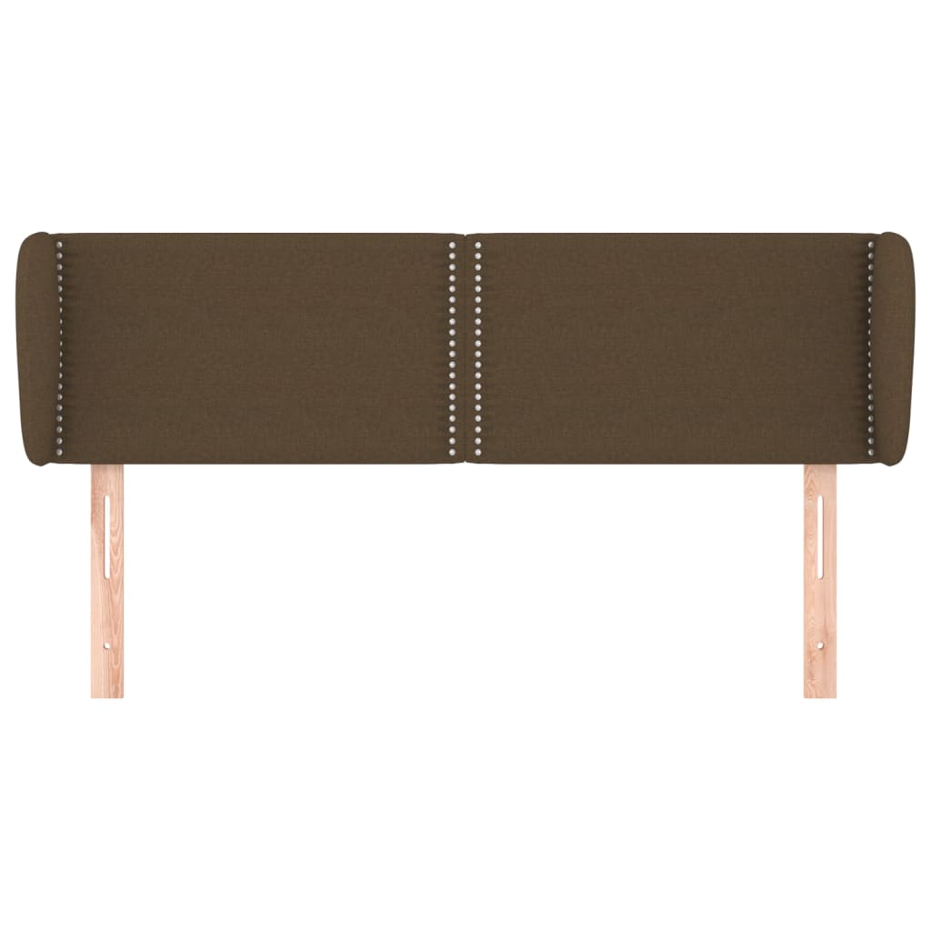 Tête de lit avec oreilles Marron foncé 147x23x78/88 cm Tissu - XIOS