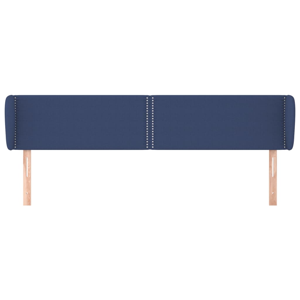 Tête de lit avec oreilles Bleu 183x23x78/88 cm Tissu - XIOS