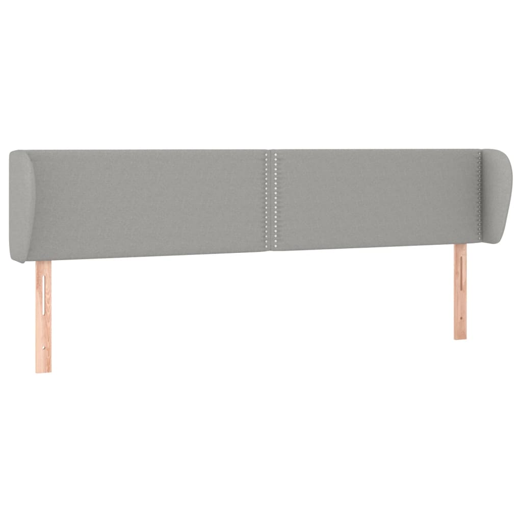 Tête de lit avec oreilles Gris clair 203x23x78/88 cm Tissu - XIOS