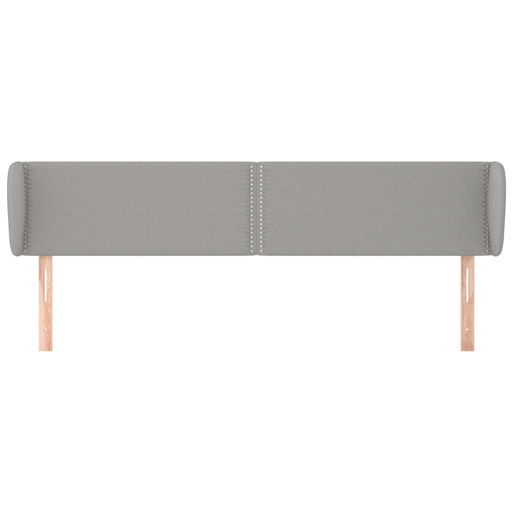 Tête de lit avec oreilles Gris clair 203x23x78/88 cm Tissu - XIOS