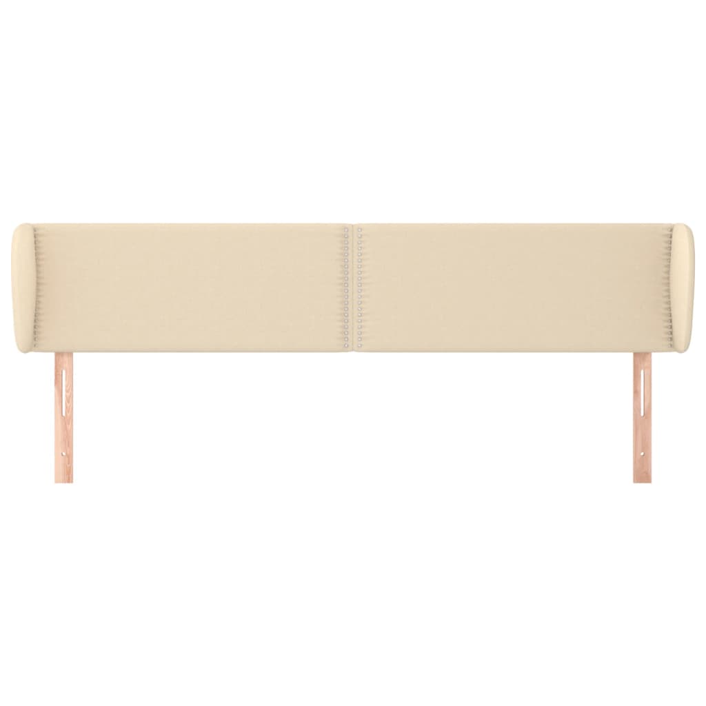 Tête de lit avec oreilles Crème 203x23x78/88 cm Tissu - XIOS