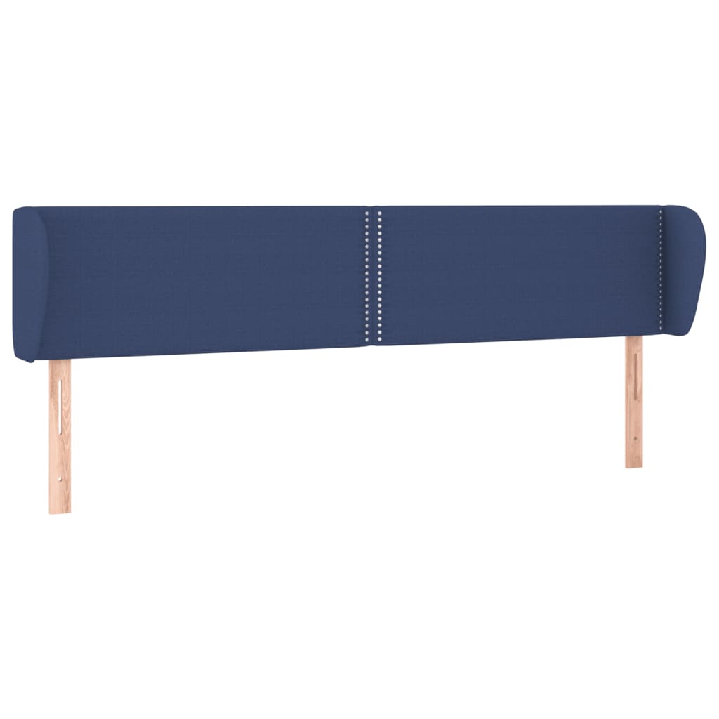 Tête de lit avec oreilles Bleu 203x23x78/88 cm Tissu - XIOS
