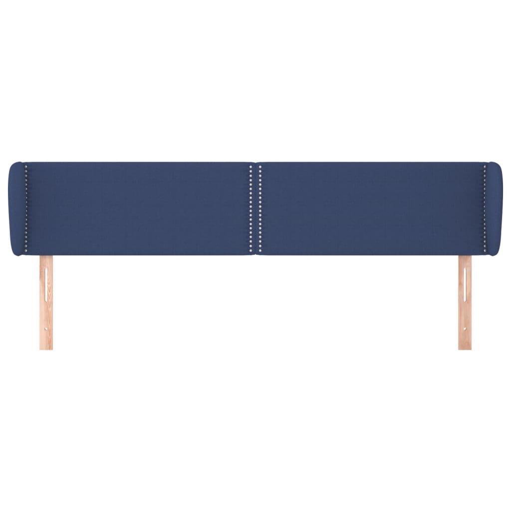 Tête de lit avec oreilles Bleu 203x23x78/88 cm Tissu - XIOS