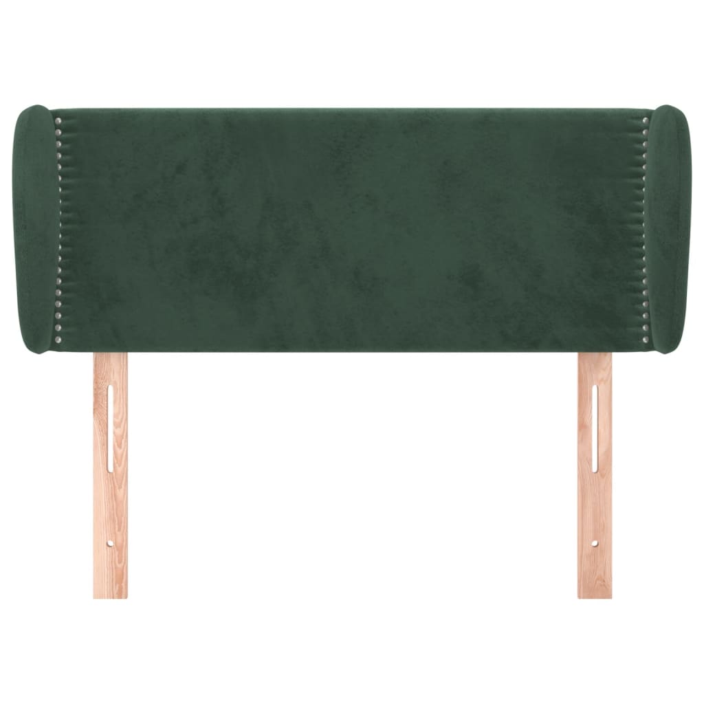 Tête de lit avec oreilles Vert foncé 83x23x78/88 cm Velours - XIOS