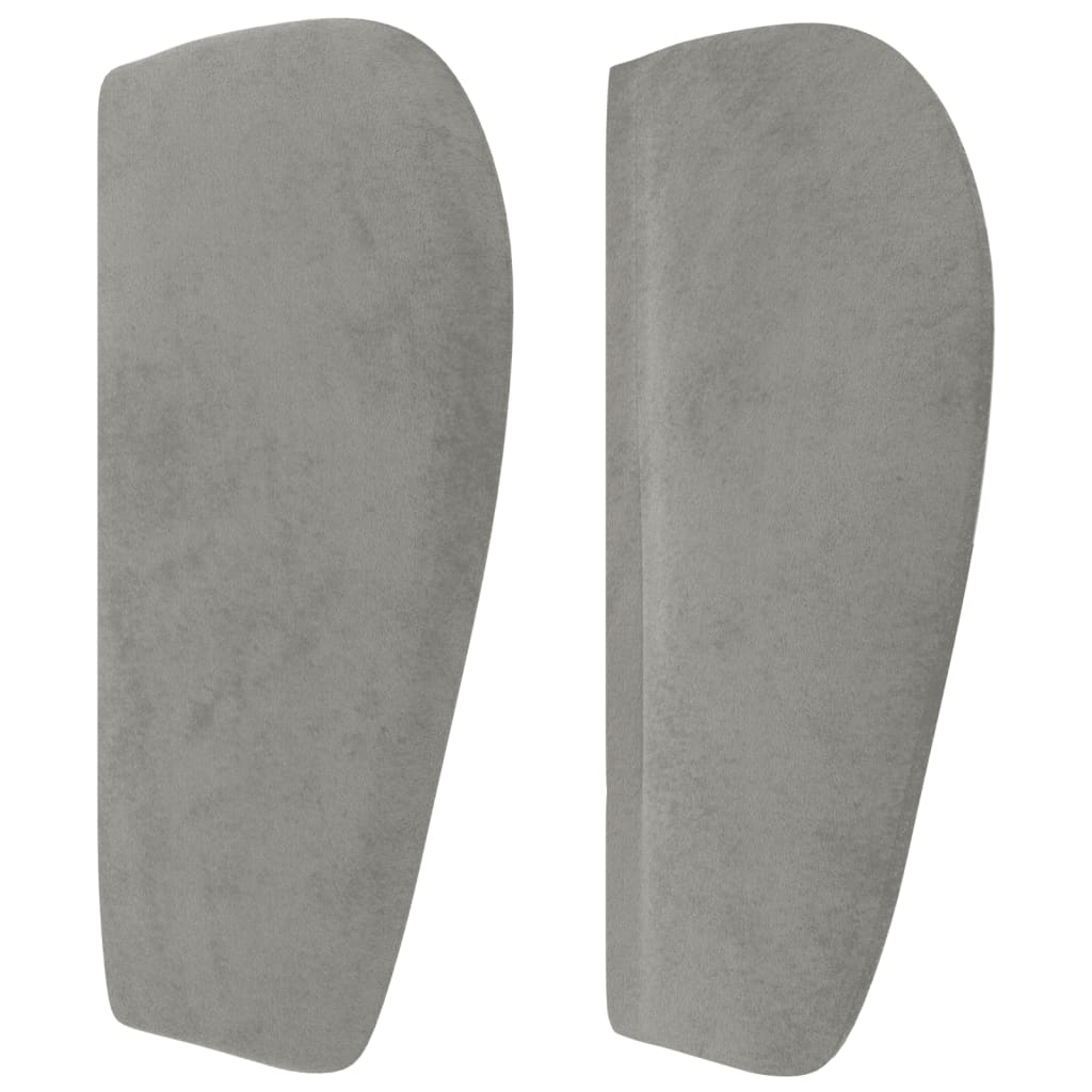 Tête de lit avec oreilles Gris clair 93x23x78/88 cm Velours - XIOS
