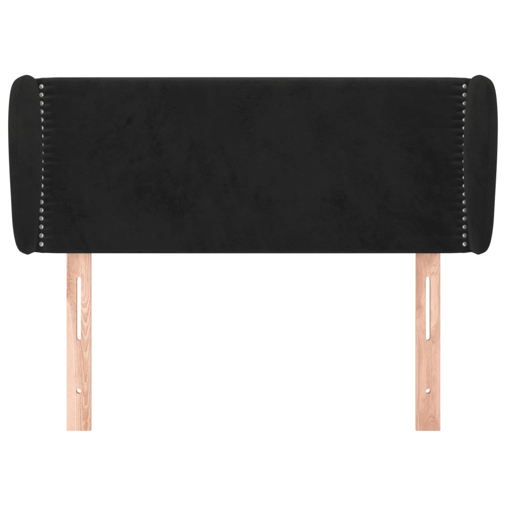 Tête de lit avec oreilles Noir 93x23x78/88 cm Velours - XIOS