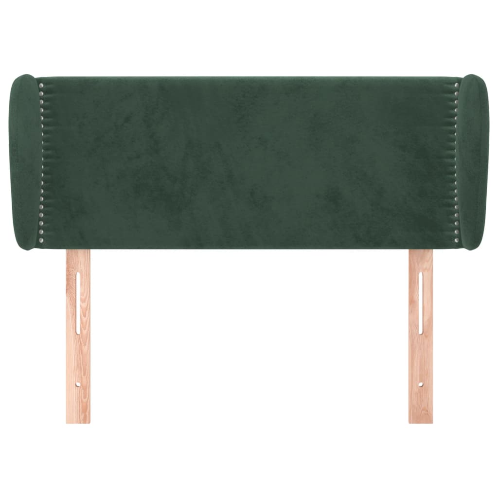 Tête de lit avec oreilles Vert foncé 93x23x78/88 cm Velours - XIOS