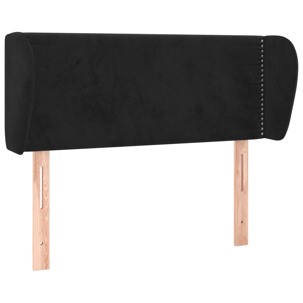 Tête de lit avec oreilles Noir 103x23x78/88 cm Velours - XIOS
