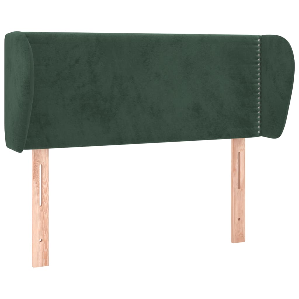 Tête de lit avec oreilles Vert foncé 103x23x78/88 cm Velours - XIOS
