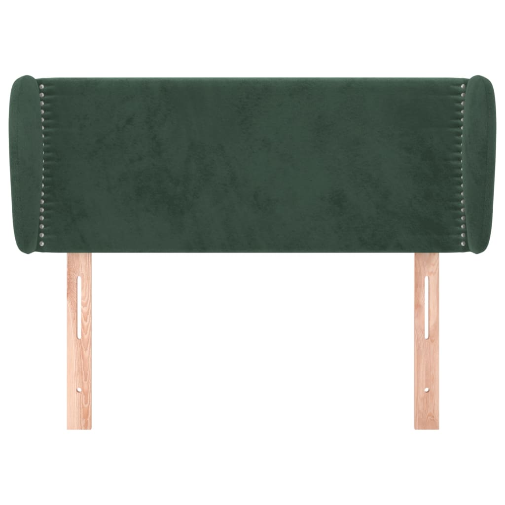 Tête de lit avec oreilles Vert foncé 103x23x78/88 cm Velours - XIOS