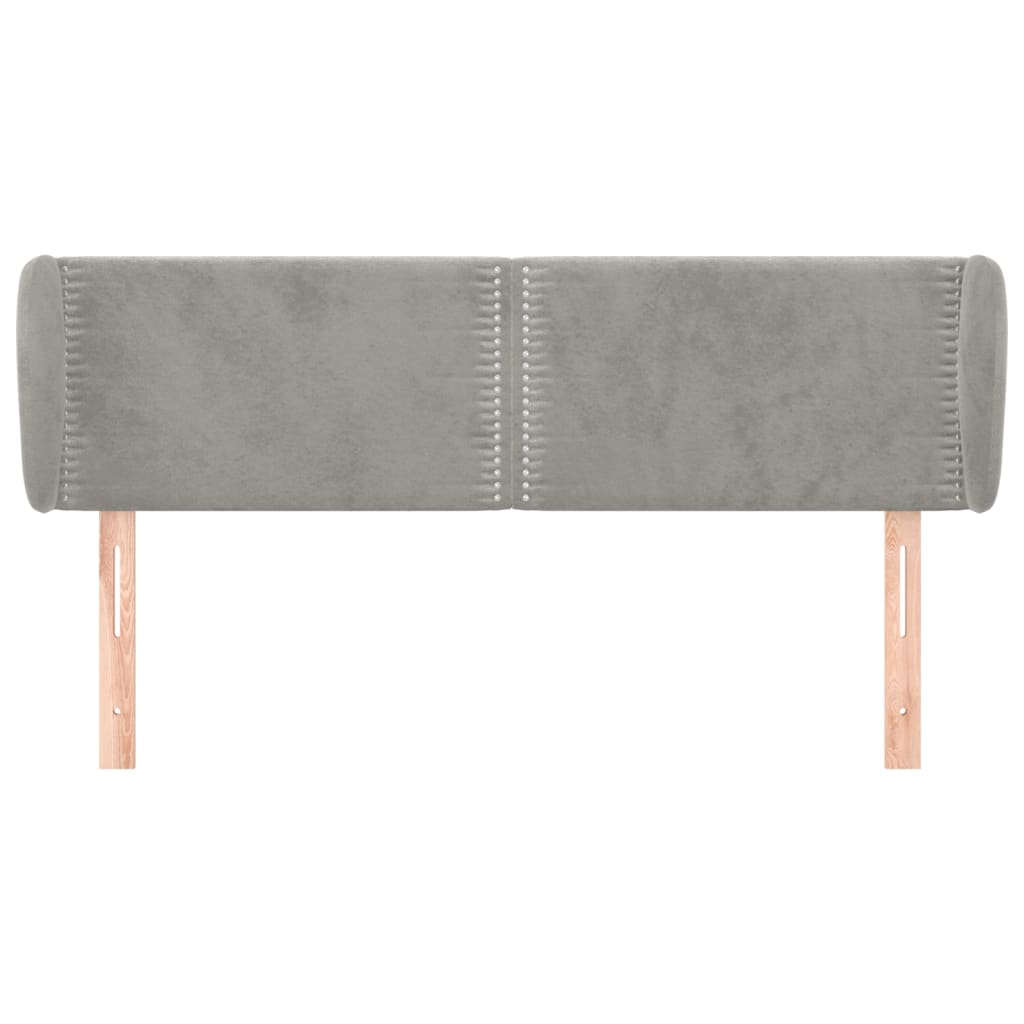 Tête de lit avec oreilles Gris clair 147x23x78/88 cm Velours - XIOS