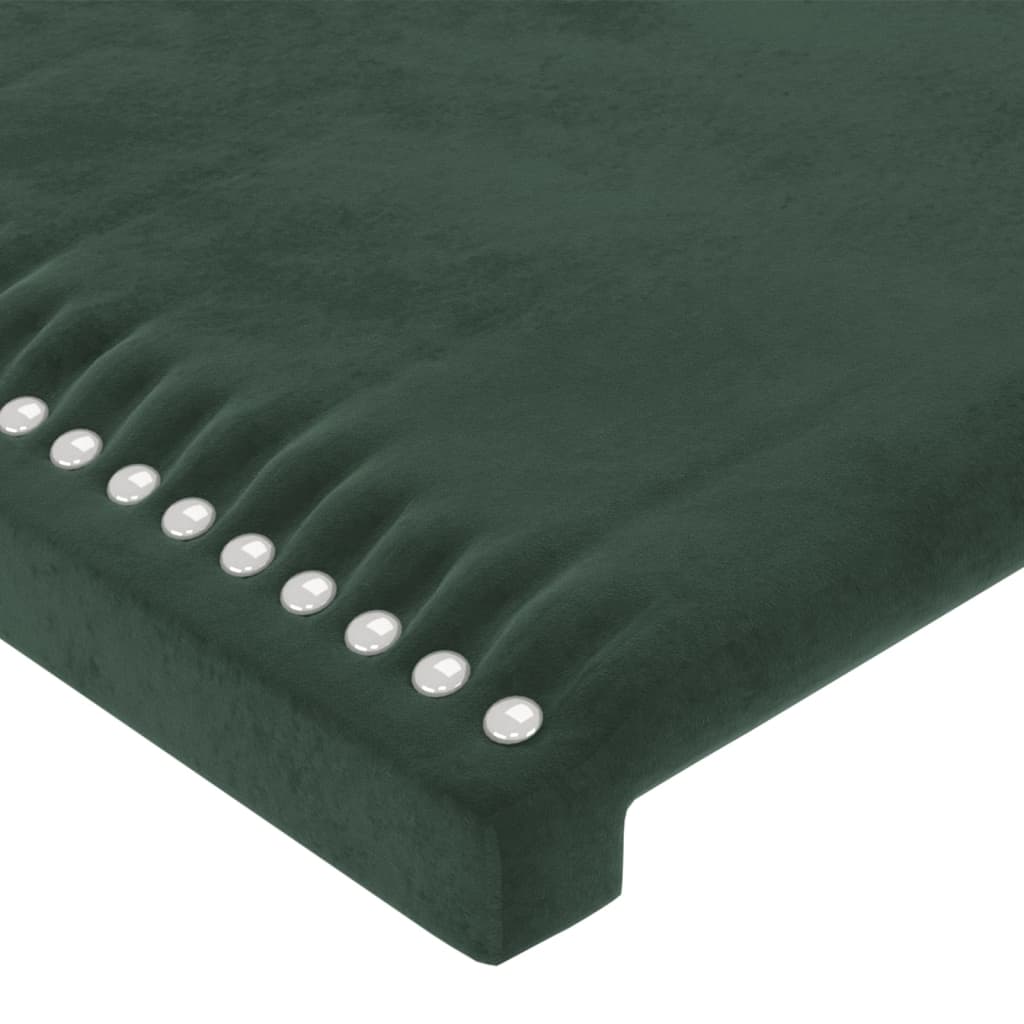 Tête de lit avec oreilles Vert foncé 183x23x78/88 cm Velours