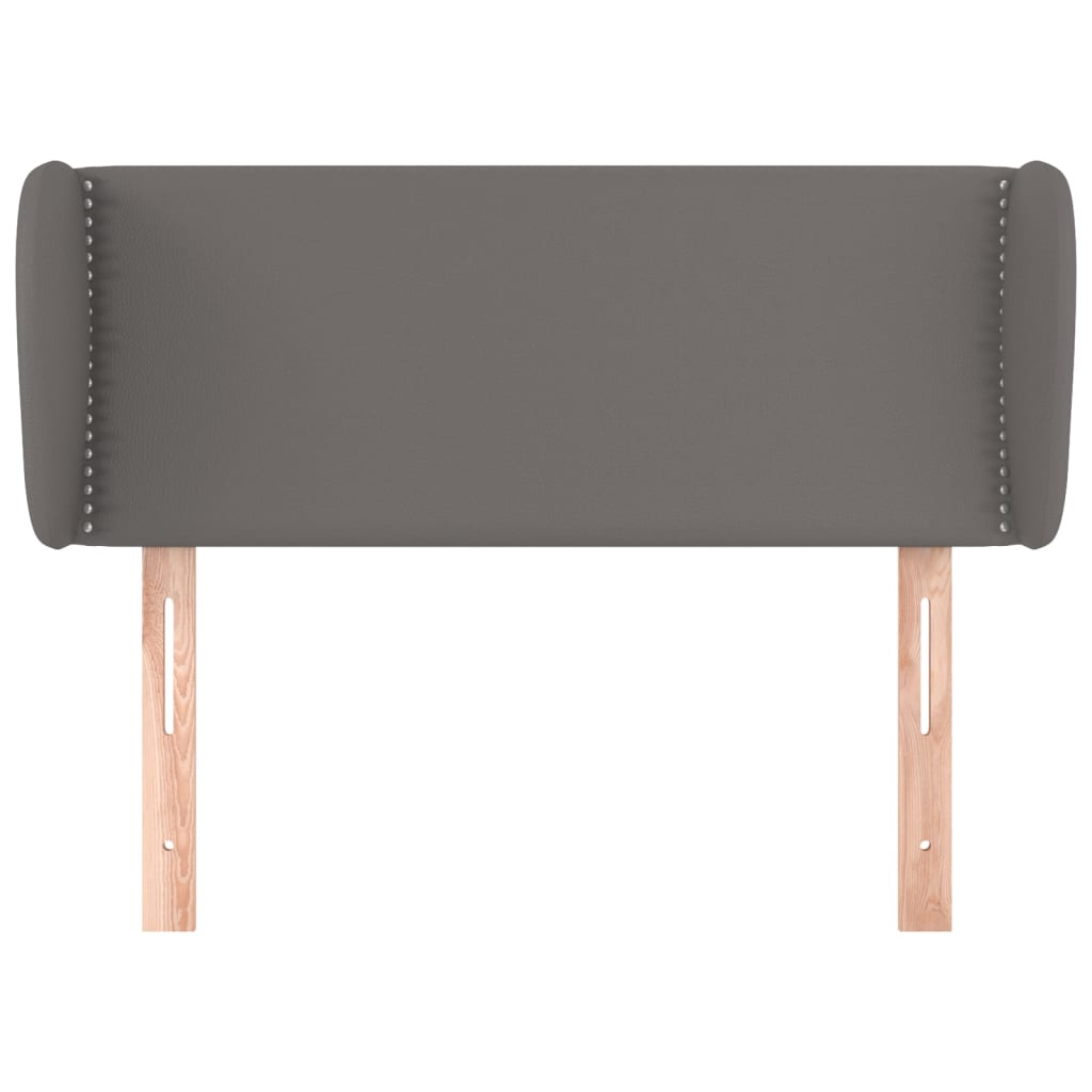 Tête de lit avec oreilles Gris 83x23x78/88 cm Similicuir Têtes et pieds de lit vidaXL