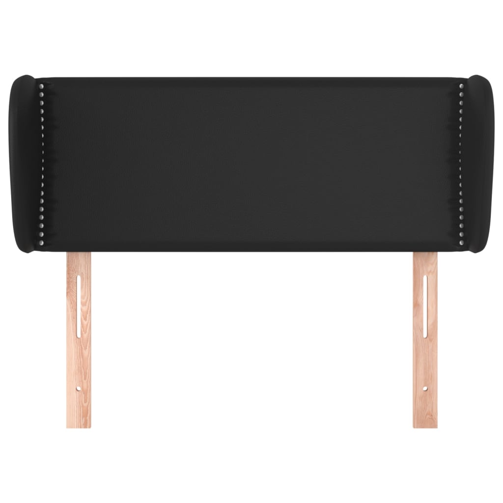 Tête de lit avec oreilles Noir 93x23x78/88 cm Similicuir - XIOS