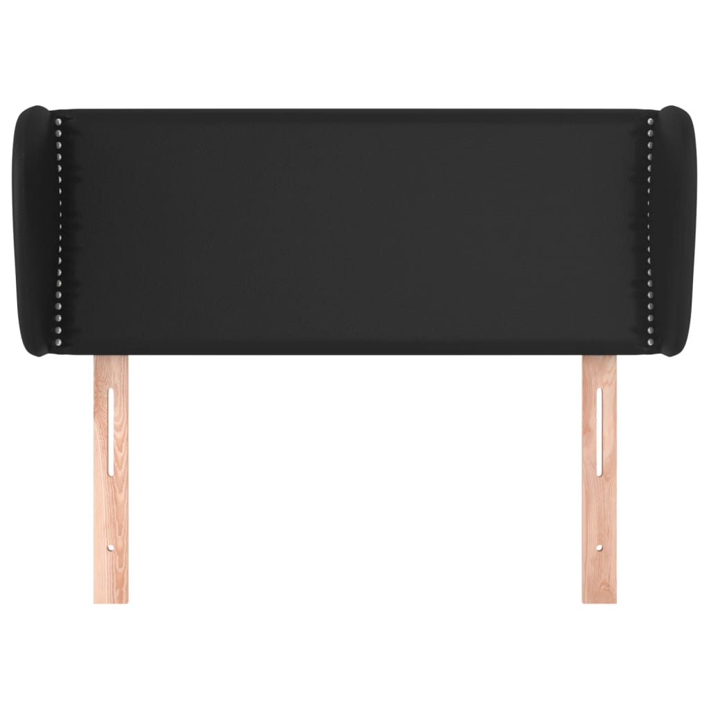 Tête de lit avec oreilles Noir 103x23x78/88 cm Similicuir - XIOS