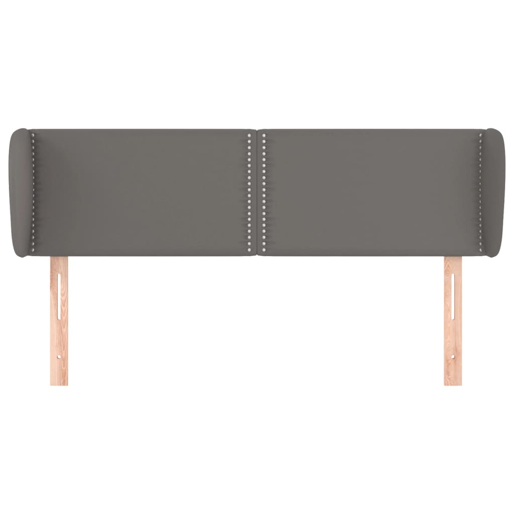 Tête de lit avec oreilles Gris 147x23x78/88 cm Similicuir Têtes et pieds de lit vidaXL