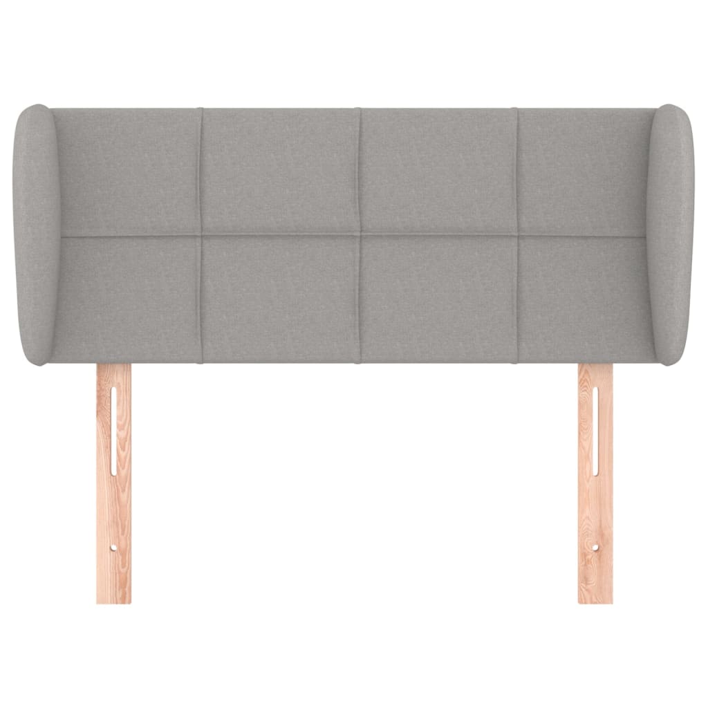 Tête de lit avec oreilles Gris clair 93x23x78/88 cm Tissu - XIOS