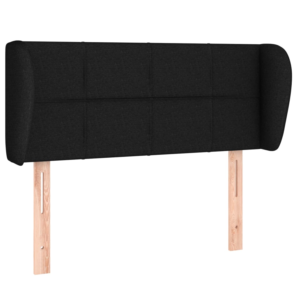 Tête de lit avec oreilles Noir 103x23x78/88 cm Tissu - XIOS