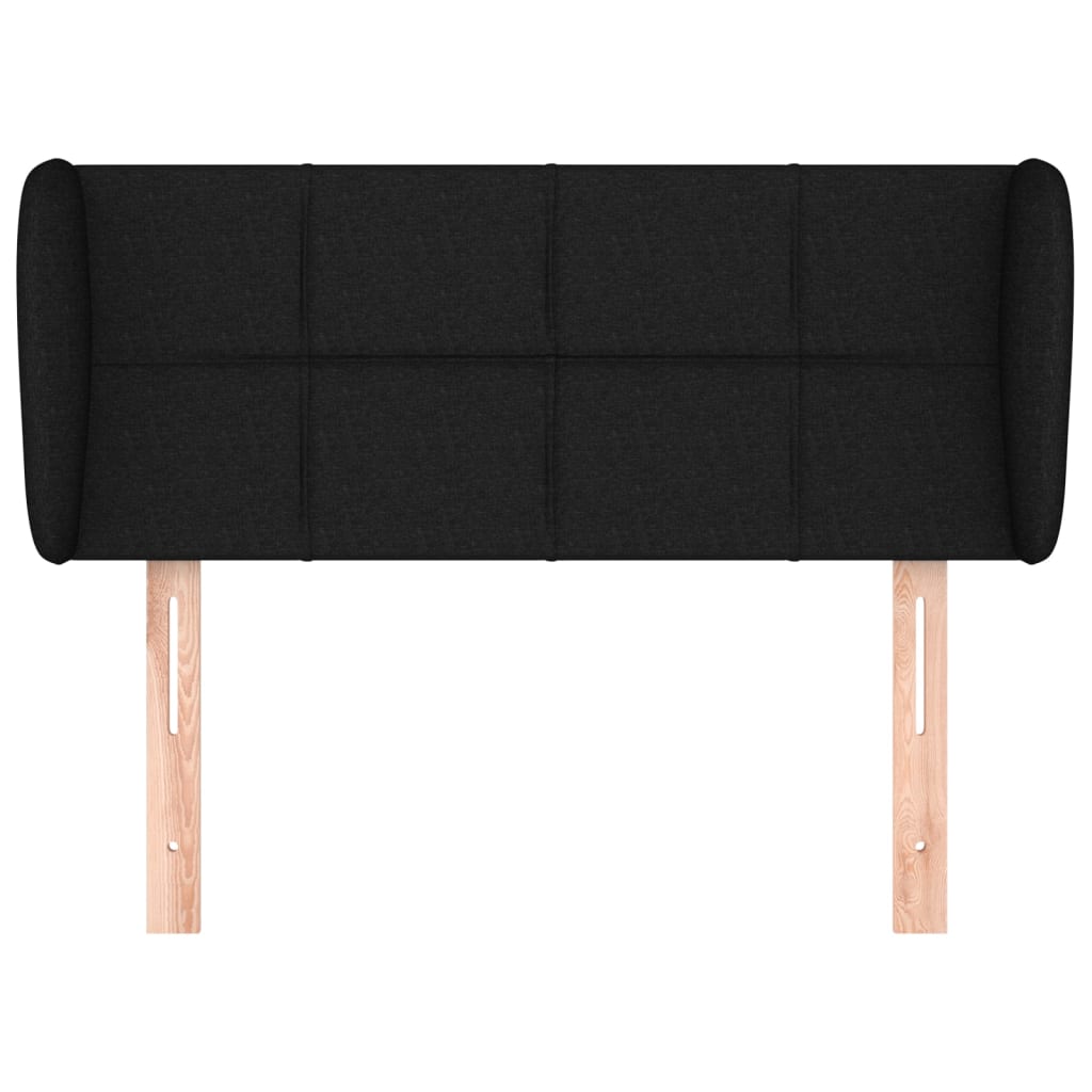 Tête de lit avec oreilles Noir 103x23x78/88 cm Tissu - XIOS