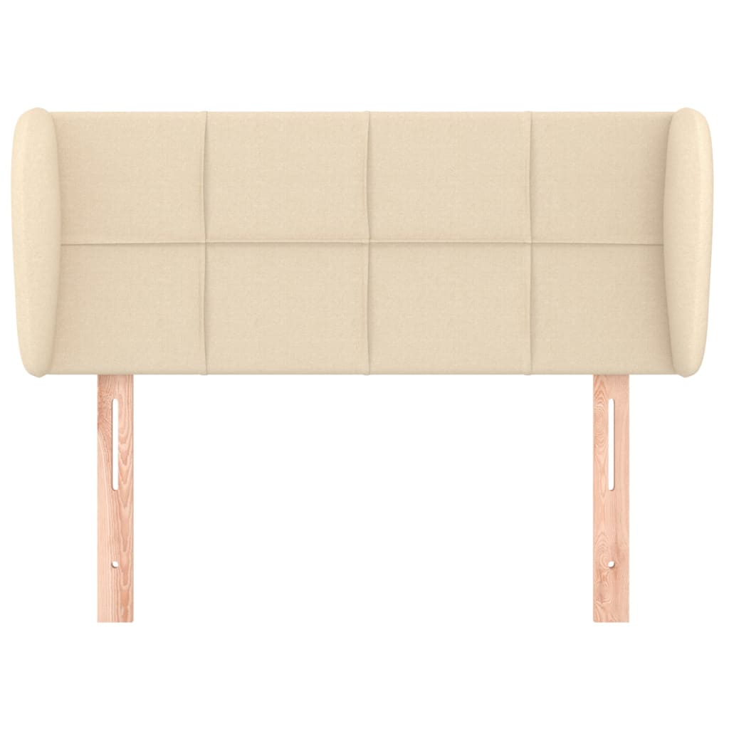 Tête de lit avec oreilles Crème 103x23x78/88 cm Tissu - XIOS
