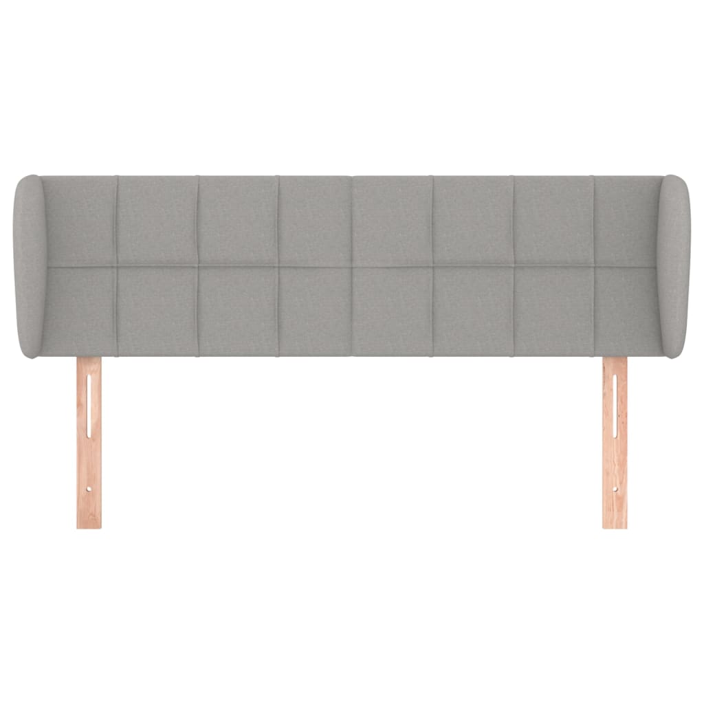 Tête de lit avec oreilles Gris clair 147x23x78/88 cm Tissu - XIOS