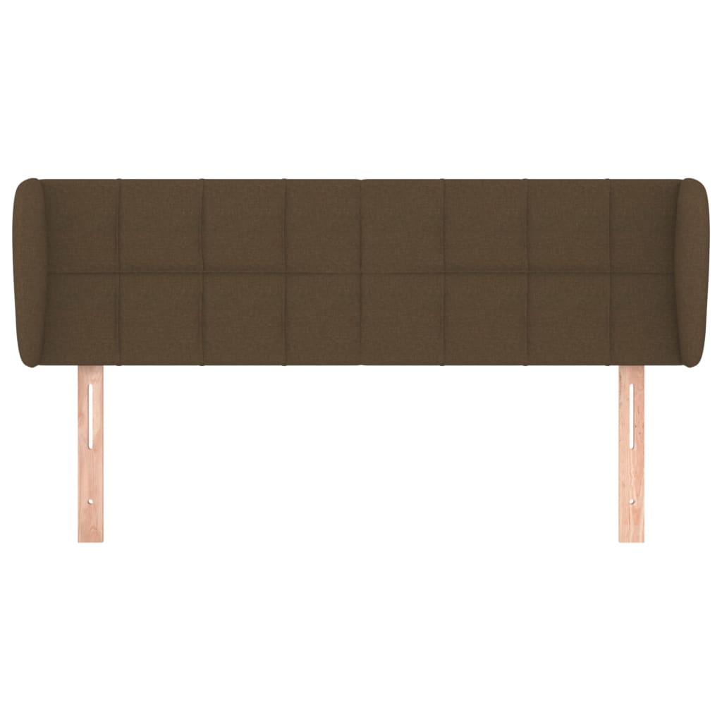 Tête de lit avec oreilles Marron foncé 147x23x78/88 cm Tissu - XIOS