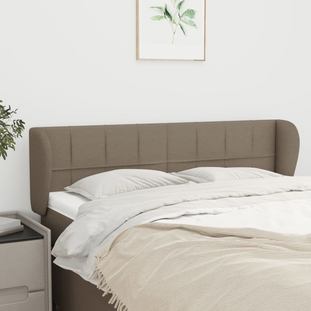 Tête de lit avec oreilles Taupe 147x23x78/88 cm Tissu - XIOS