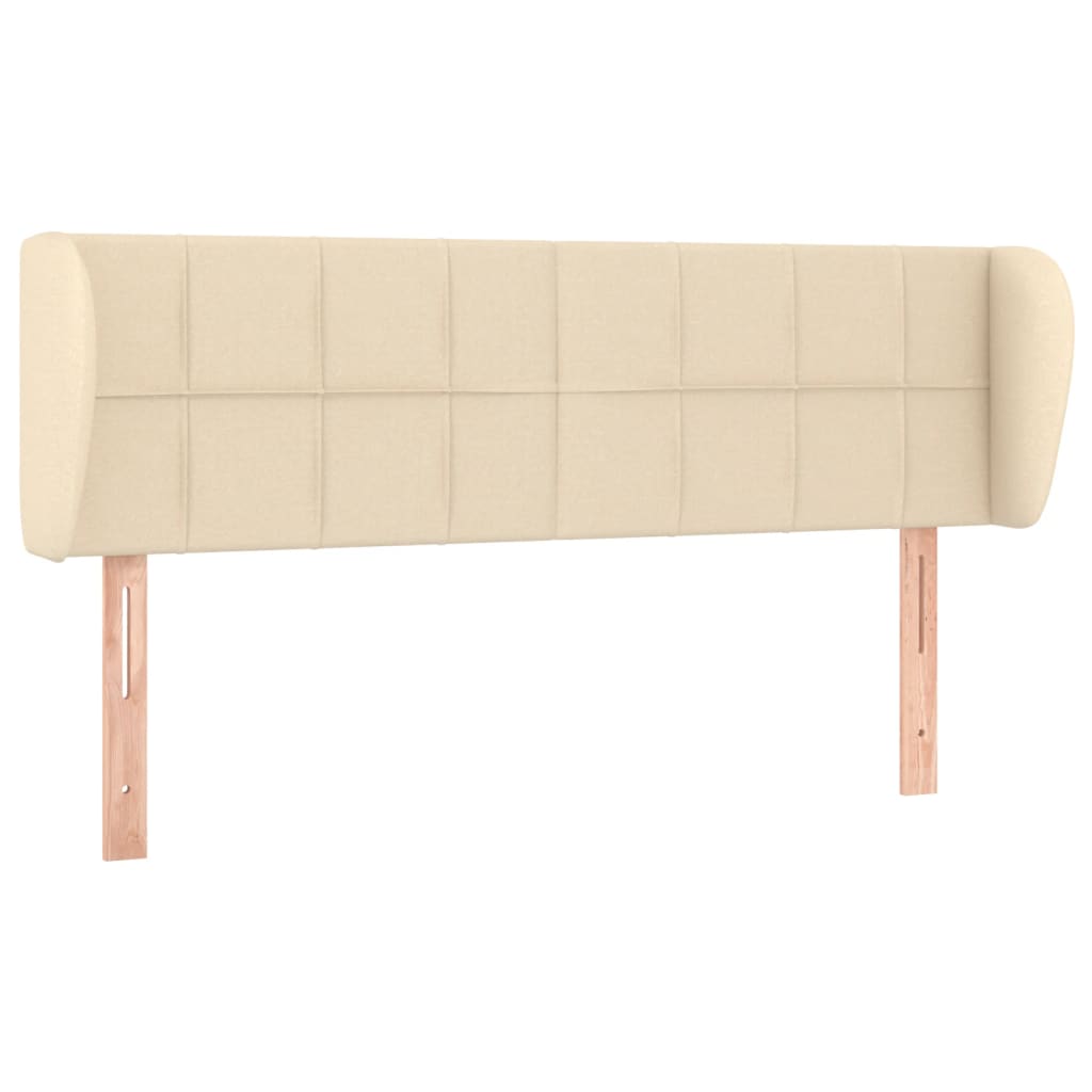 Tête de lit avec oreilles Crème 147x23x78/88 cm Tissu - XIOS