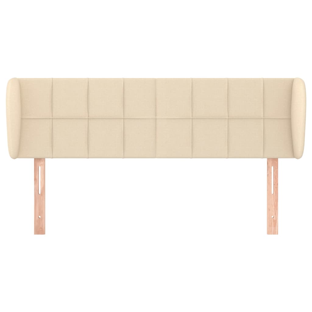 Tête de lit avec oreilles Crème 147x23x78/88 cm Tissu - XIOS