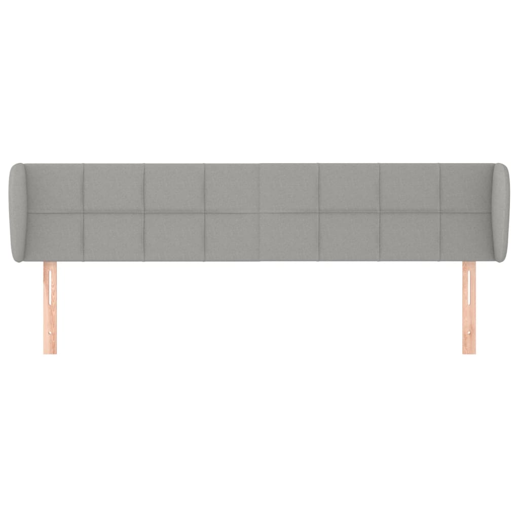 Tête de lit avec oreilles Gris clair 163x23x78/88 cm Tissu - XIOS