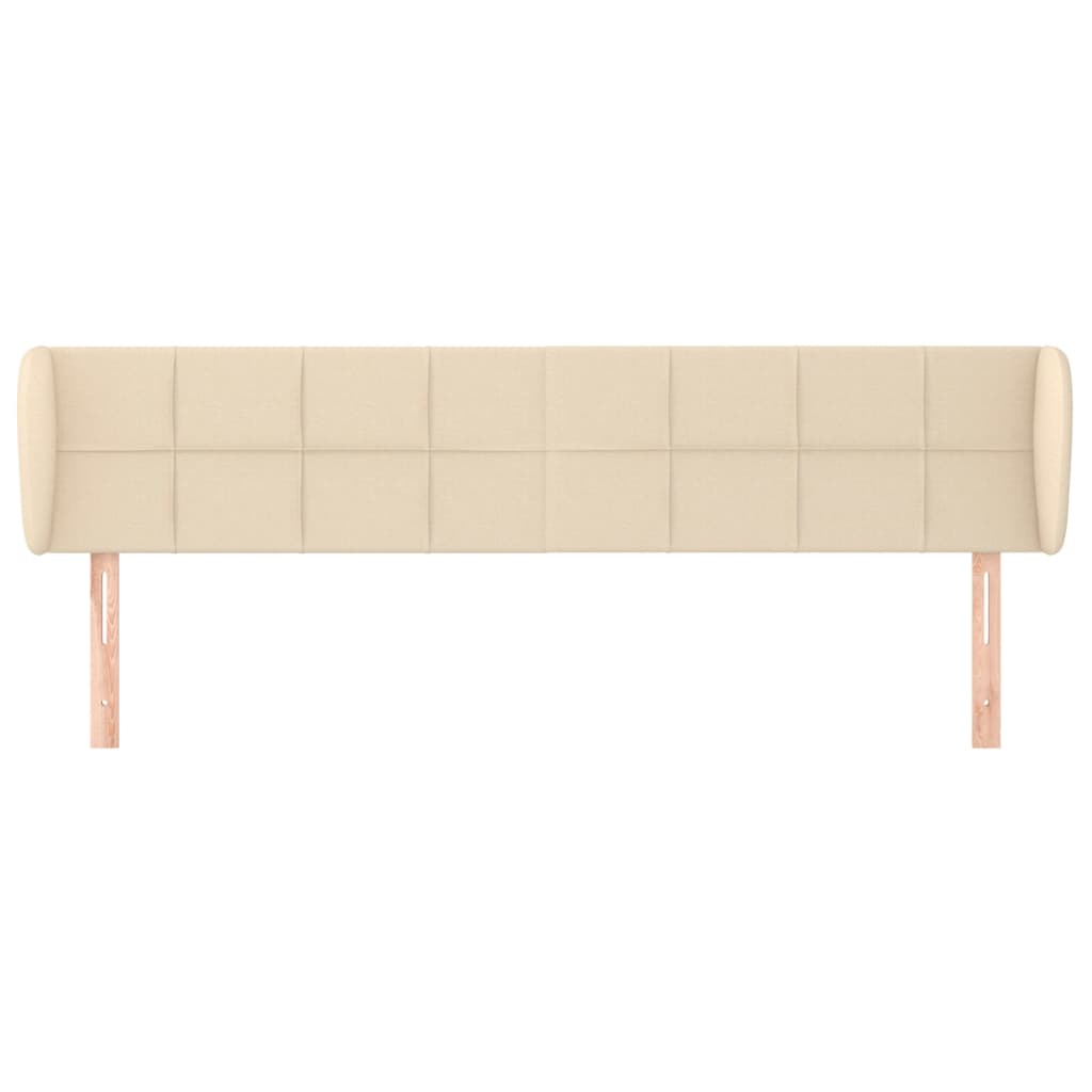 Tête de lit avec oreilles Crème 163x23x78/88 cm Tissu - XIOS
