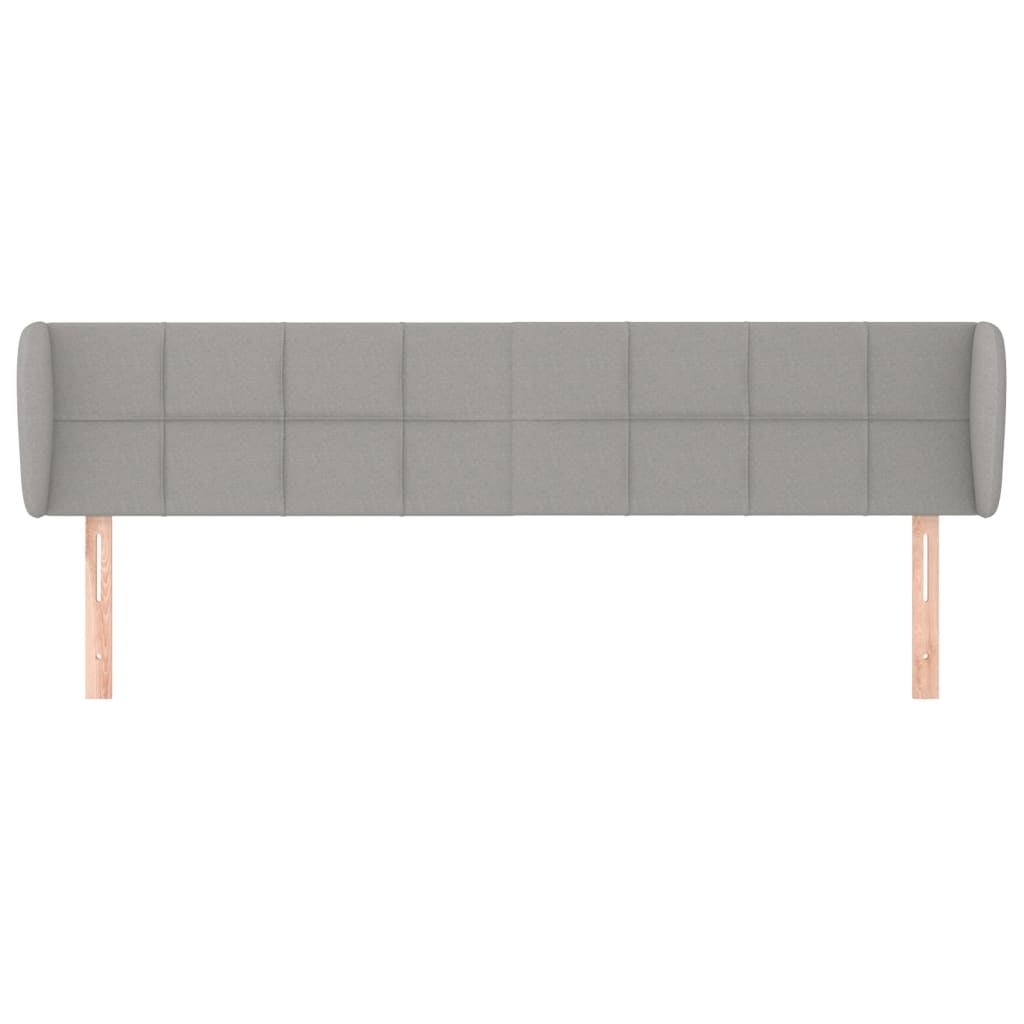 Tête de lit avec oreilles Gris clair 203x23x78/88 cm Tissu - XIOS