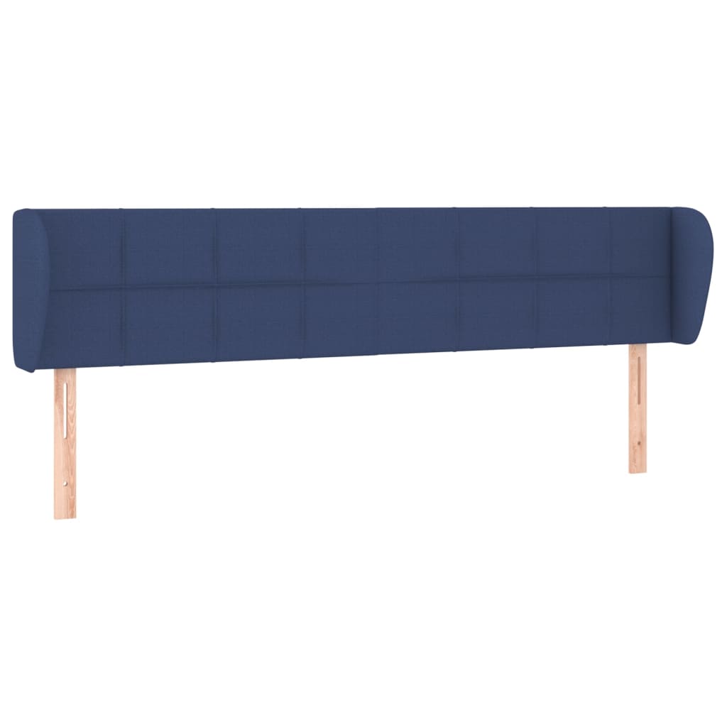 Tête de lit avec oreilles Bleu 203x23x78/88 cm Tissu - XIOS