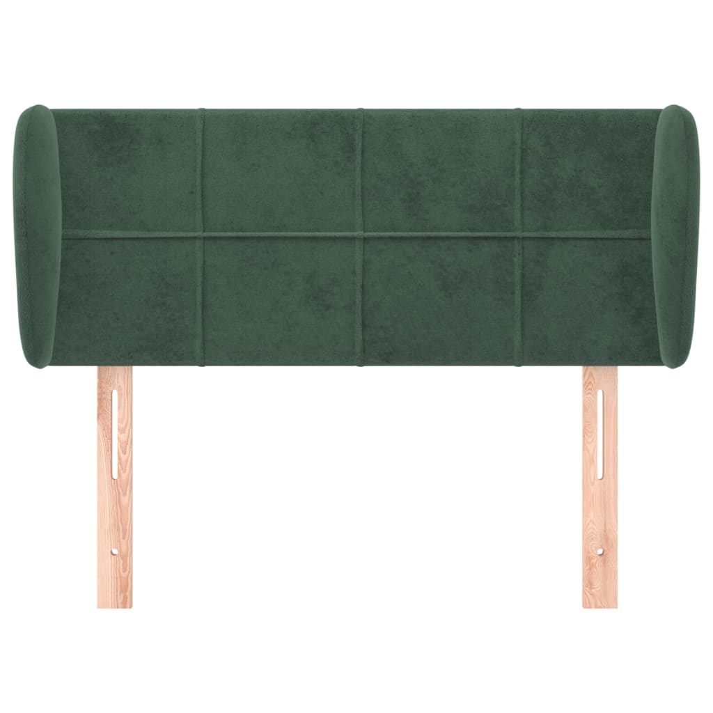 Tête de lit avec oreilles Vert foncé 93x23x78/88 cm Velours - XIOS