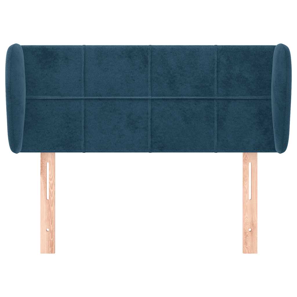 Tête de lit avec oreilles Bleu foncé 93x23x78/88 cm Velours - XIOS