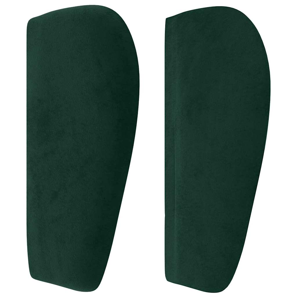 Tête de lit avec oreilles Vert foncé 163x23x78/88 cm Velours - XIOS