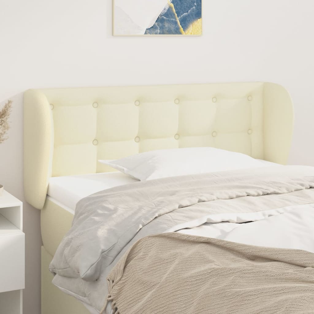 Tête de lit avec oreilles Crème 83x23x78/88 cm Similicuir - XIOS