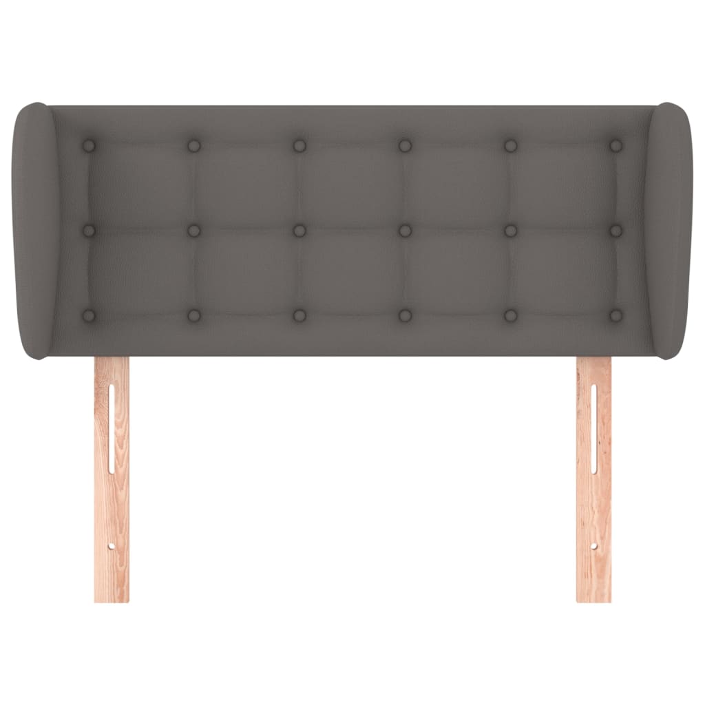 Tête de lit avec oreilles Gris 83x23x78/88 cm Similicuir Têtes et pieds de lit vidaXL