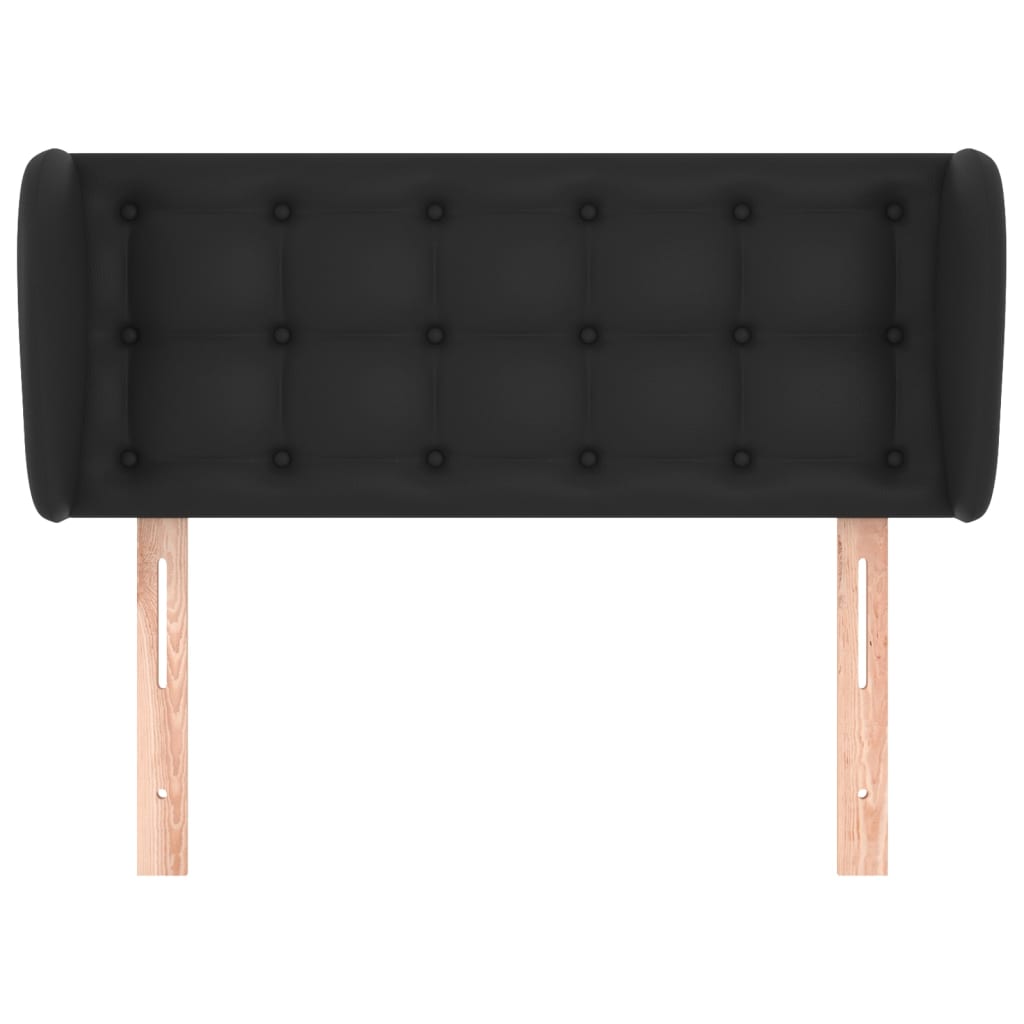 Tête de lit avec oreilles Noir 93x23x78/88 cm Similicuir - XIOS