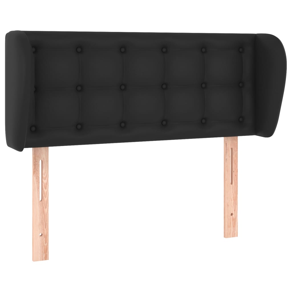 Tête de lit avec oreilles Noir 103x23x78/88 cm Similicuir - XIOS