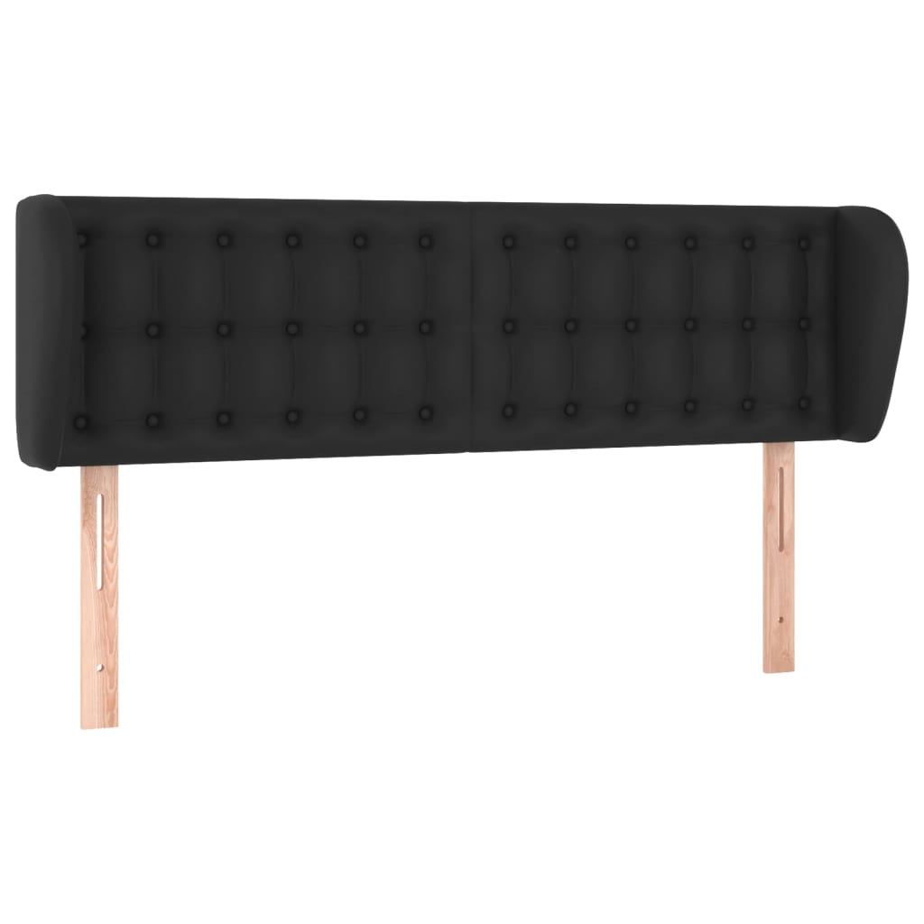 Tête de lit avec oreilles Noir 147x23x78/88 cm Similicuir - XIOS